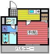 ヴァンヴェール川口(1K/4階)の間取り写真