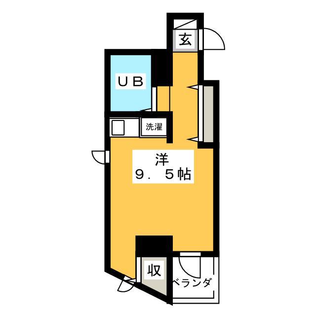 メゾン井上NO6(ワンルーム/3階)の間取り写真