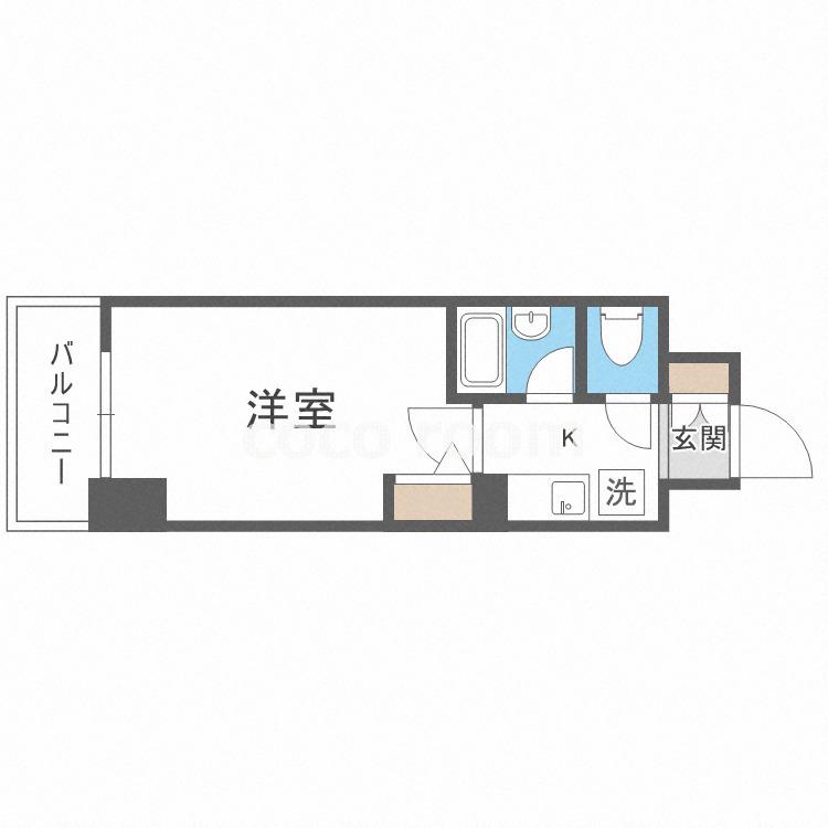エスリード松屋町(1K/6階)の間取り写真