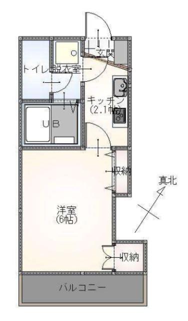 ファーストステージ(1K/3階)の間取り写真
