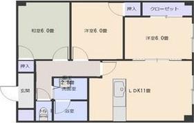サニーハイツ林(3LDK/7階)の間取り写真