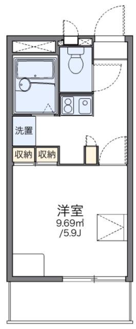 レオパレス西砂川(1K/3階)の間取り写真
