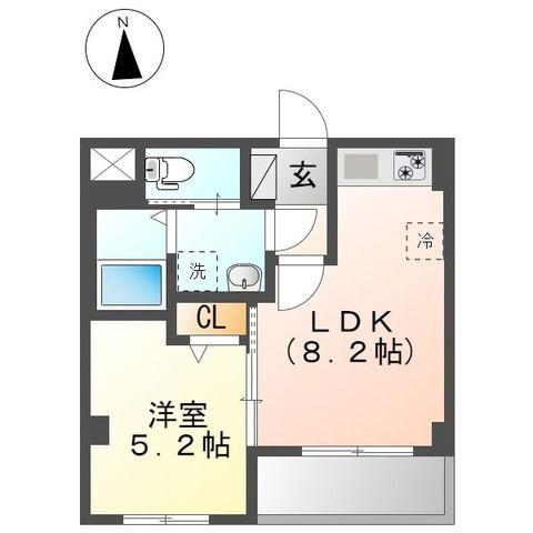 LA・LUCE(1LDK/3階)の間取り写真