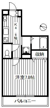 ステージMSJ(1K/2階)の間取り写真