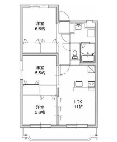 エクレールIII(3LDK/4階)の間取り写真