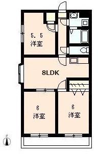 ブールヴァール陵南(3LDK/3階)の間取り写真