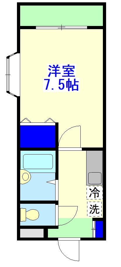 ステージ08(1K/2階)の間取り写真