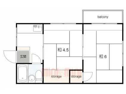メゾンドソレイユ(2K/2階)の間取り写真