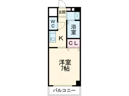 地下鉄鶴舞線 浄心駅 徒歩12分 3階建 築25年(1K/2階)の間取り写真