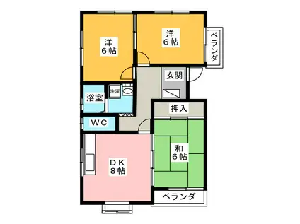 メゾンドエトワール(3DK/4階)の間取り写真