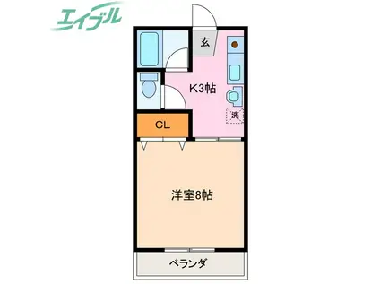 めぃぞん デュ それいゆ(1K/2階)の間取り写真