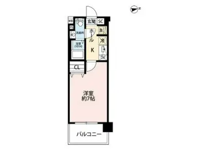 プレール・ドゥーク西川口II(1K/4階)の間取り写真