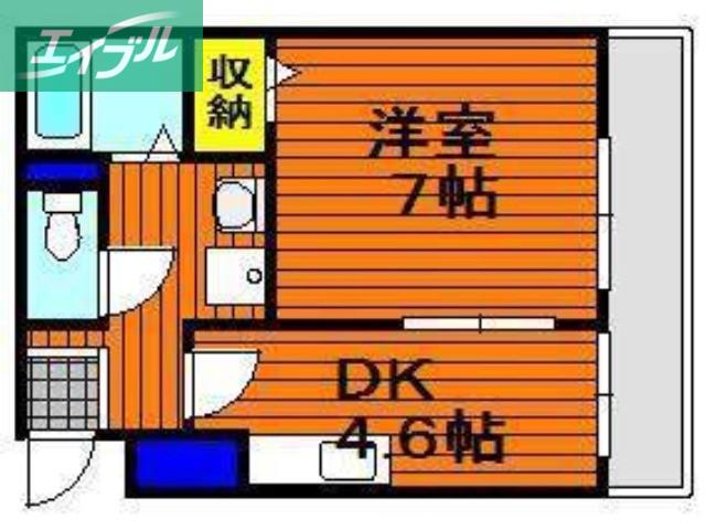 CASANUAGE(1DK/1階)の間取り写真