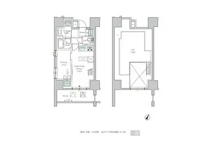 ワンルーフレジデンス田町(1LDK/6階)の間取り写真