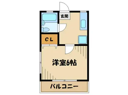 ダイワハイツ(1K/1階)の間取り写真