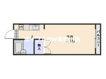 竹田レジデンスII(1K/3階)の間取り写真