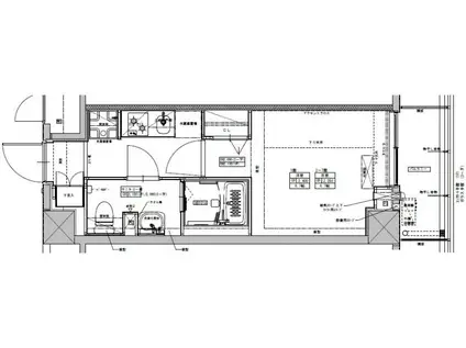 RESIDENCE船橋東中山(1K/5階)の間取り写真