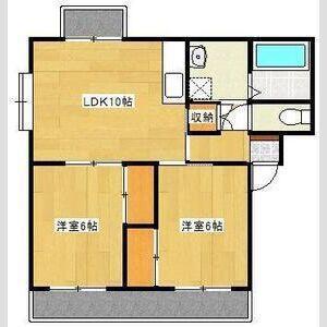 わだちハイツ(2LDK/1階)の間取り写真
