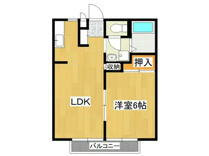 小泉ハイツ(1LDK/1階)の間取り写真