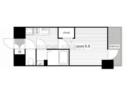 プレサンス名古屋幅下ファビュラス(1K/9階)の間取り写真