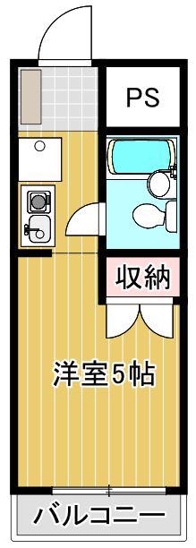 タウンライフ高幡不動(1K/2階)の間取り写真
