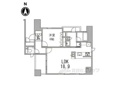 イーグルコート烏丸蛸薬師(1LDK/8階)の間取り写真