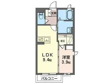 マーベラス(1LDK/2階)の間取り写真