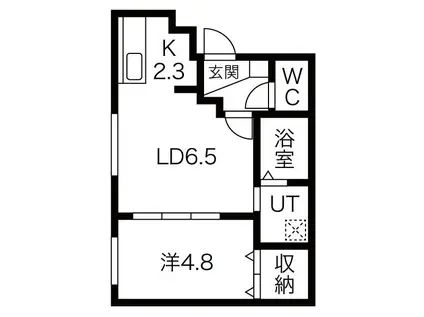 アルーアKOTONI(1LDK/4階)の間取り写真