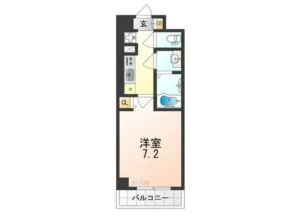 COCO-SURFRIDER(1K/5階)の間取り写真