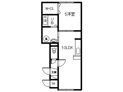 エル9条通(1LDK/2階)の間取り写真