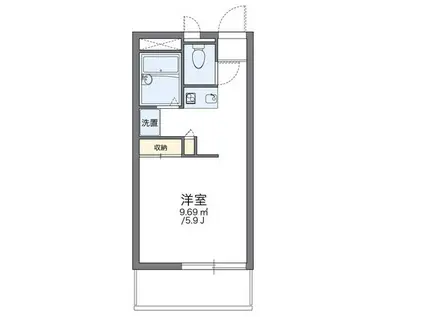レオパレスフレア駅元町(1K/1階)の間取り写真