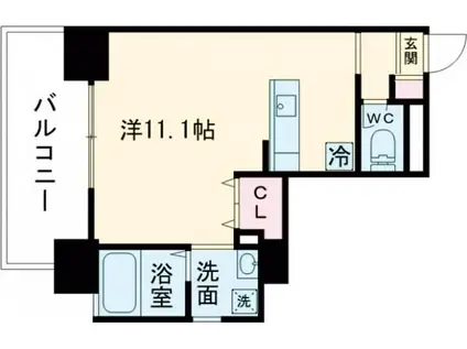 APARTMENTS CODE ISAHAYA(ワンルーム/5階)の間取り写真