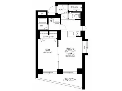 PROSPECT KAGURAZAKA(1LDK/3階)の間取り写真