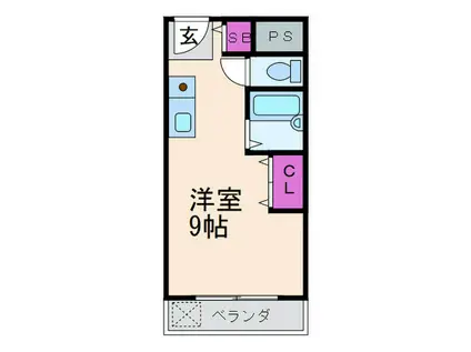 パレスコート石橋(ワンルーム/3階)の間取り写真