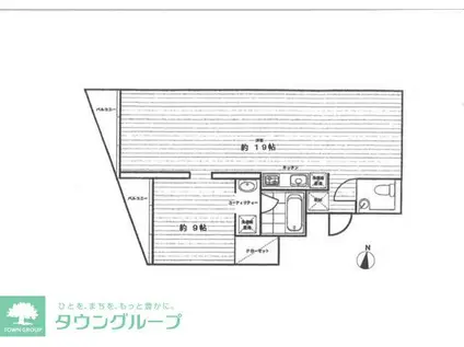 SCALA(1LDK/2階)の間取り写真