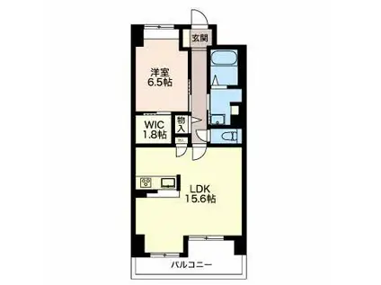 シャンテ岐阜(1LDK/5階)の間取り写真