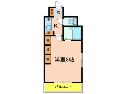 ら・べんた小幡(1K/3階)の間取り写真