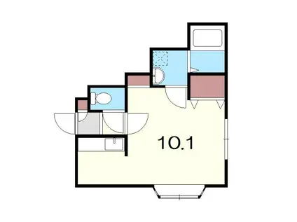 アミーナII(1K/3階)の間取り写真