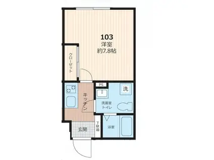 セレス池田山(1K/1階)の間取り写真