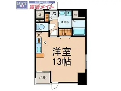 セントアビエス(ワンルーム/2階)の間取り写真