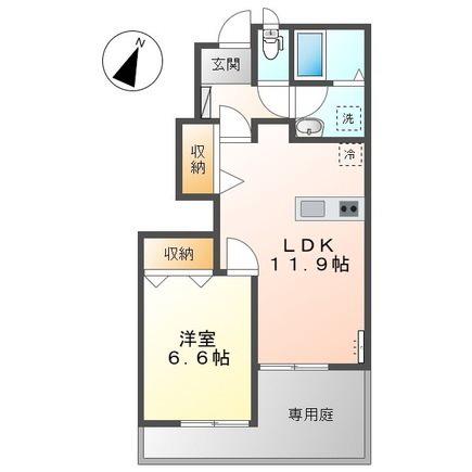 カーサボヌール(1LDK/1階)の間取り写真