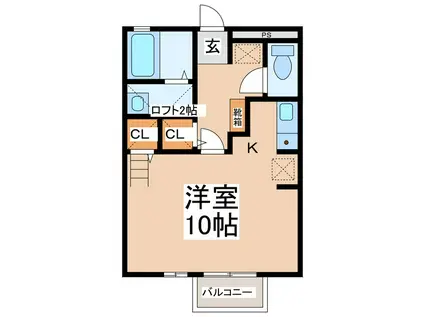 ジュネスA(ワンルーム/2階)の間取り写真