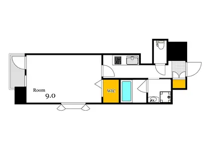 メルシー博丈(1K/7階)の間取り写真