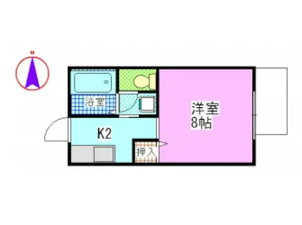 シティコーポ十日市西(1K/1階)の間取り写真