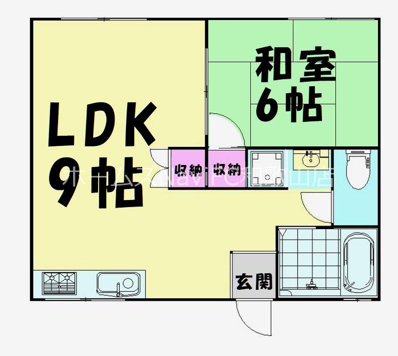 ネクサス小雑賀I(1LDK/2階)の間取り写真