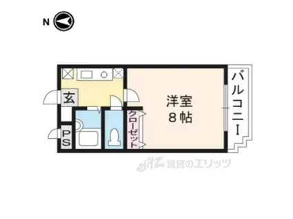 ヴェルエール松屋(1K/2階)の間取り写真