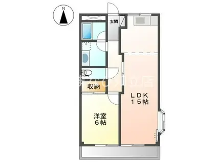 セントラルシティハイム(1LDK/1階)の間取り写真