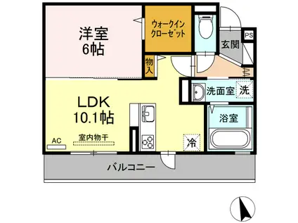 エーデルハイム令和(1LDK/3階)の間取り写真