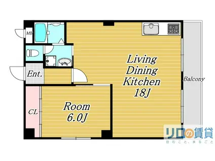 ベルデハイム(1LDK/3階)の間取り写真