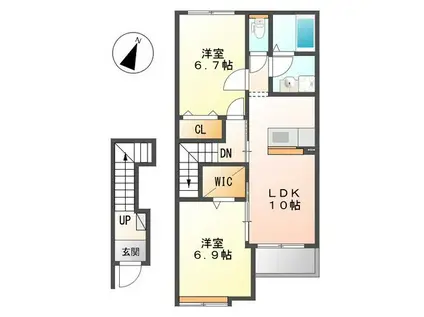 イデアル レジデンス TC(2LDK/2階)の間取り写真